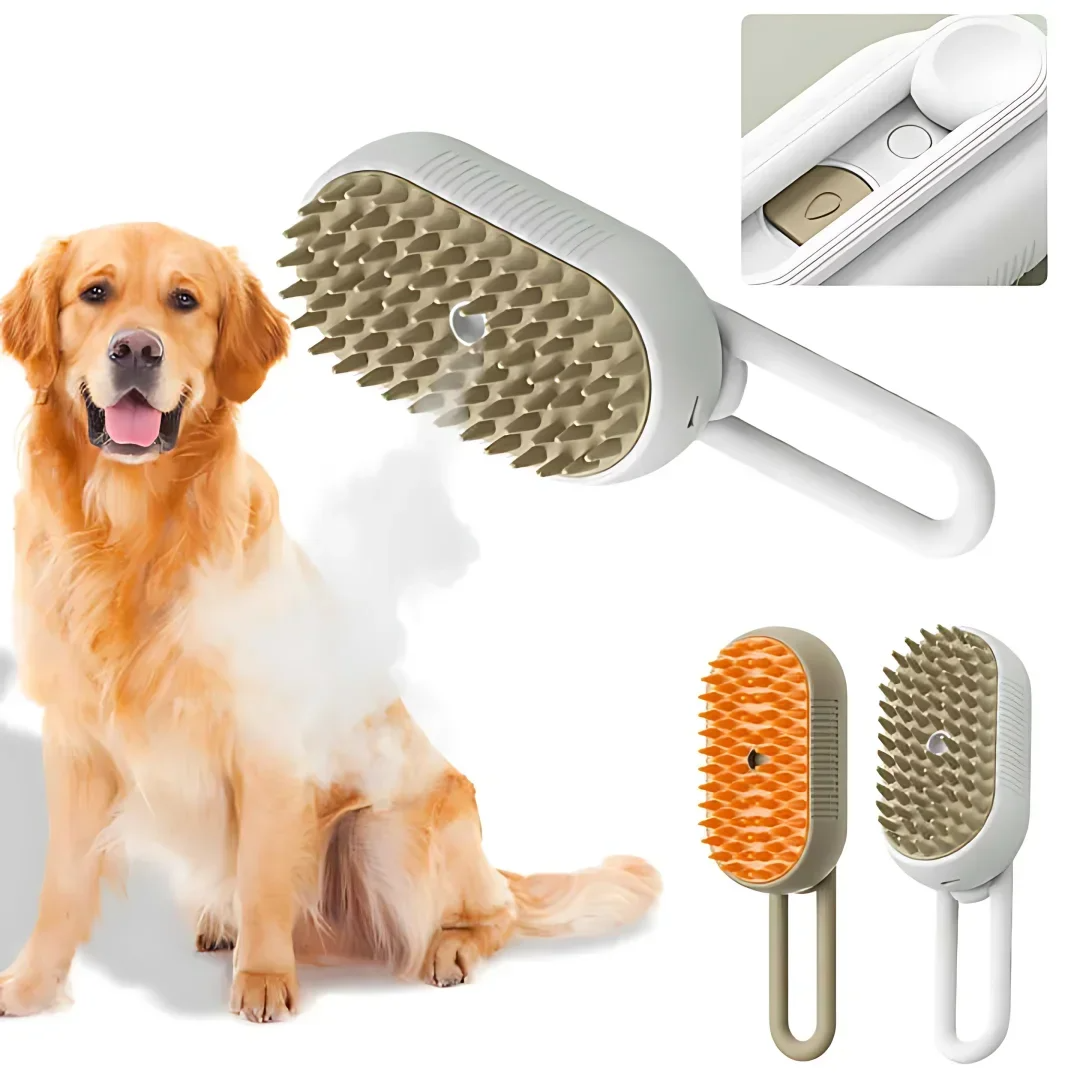 Cat & Dog Steamy Brush – Spazzola a Vapore per Pulizia Pelo Gatti e Cani
