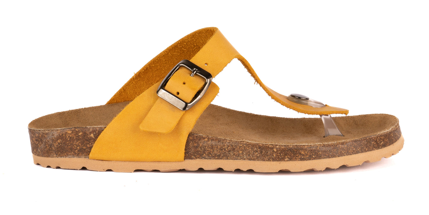 Ergonomic Leather Flip-Flops for Women