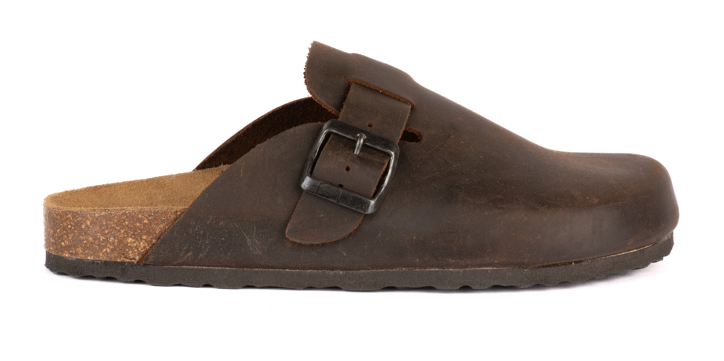 Sabot clog donna in pelle