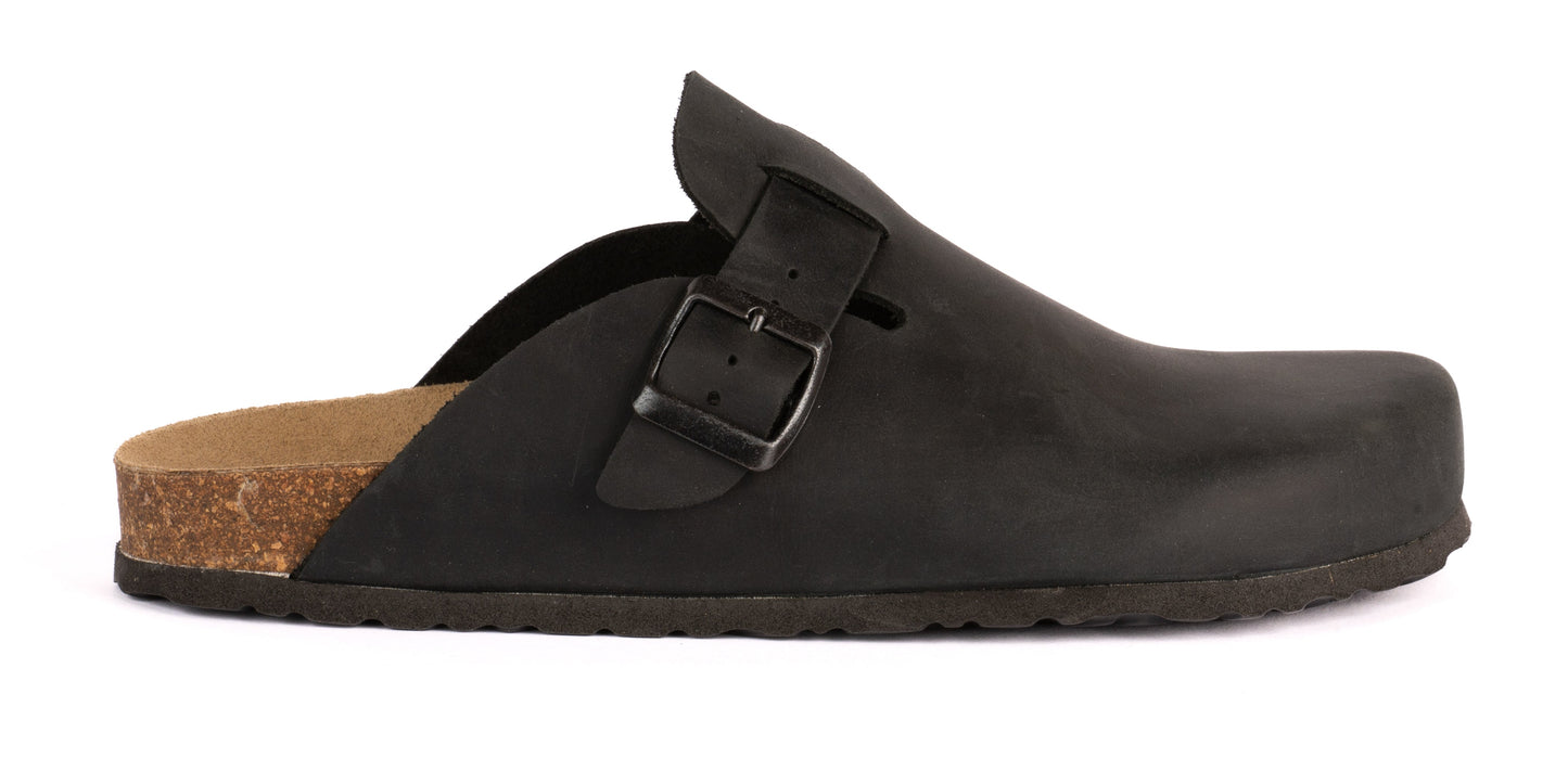 Sabot clog donna in pelle