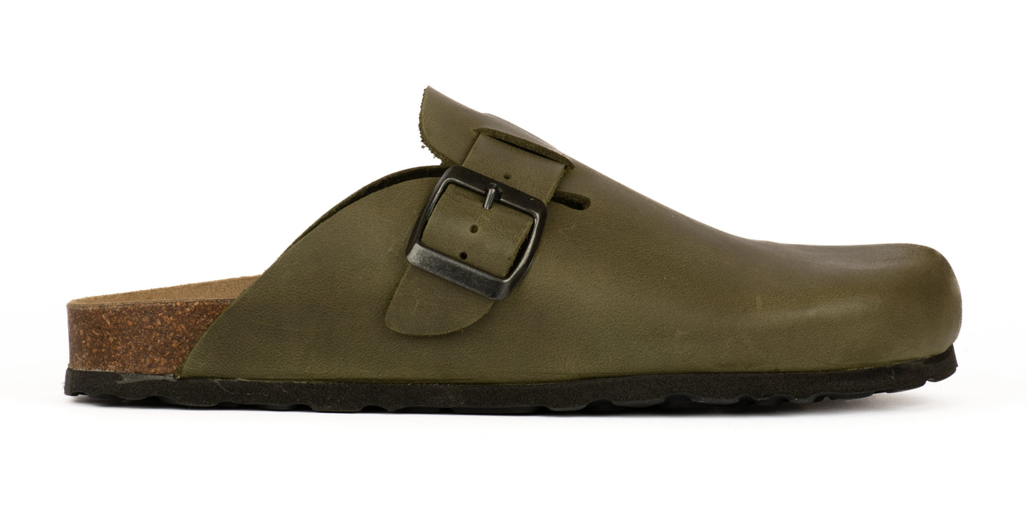 Sabot clog donna in pelle