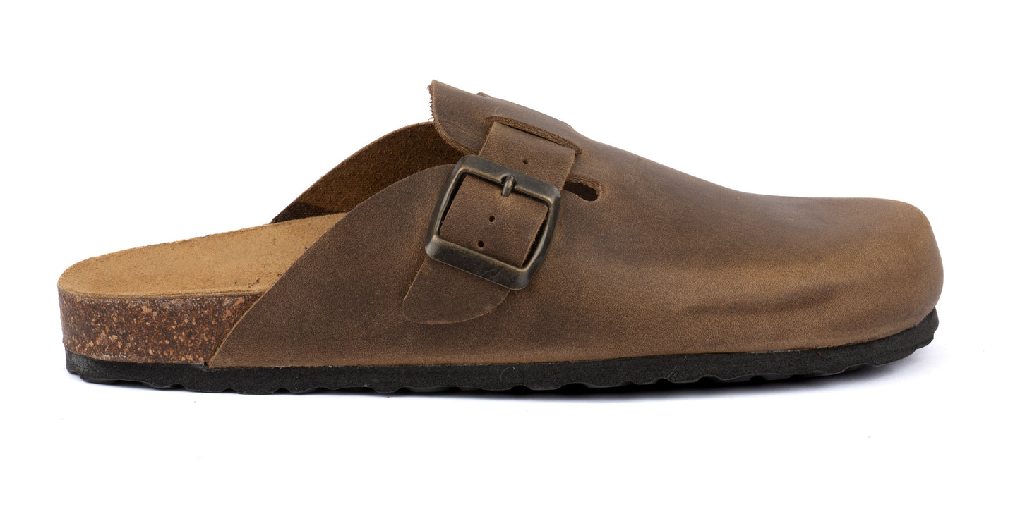 Sabot clog donna in pelle