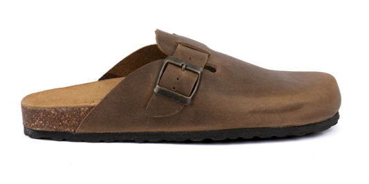 Sabot clog donna in pelle