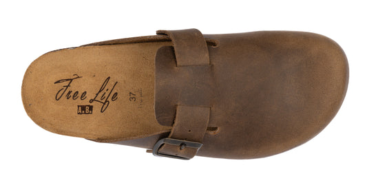 Sabot clog donna in pelle