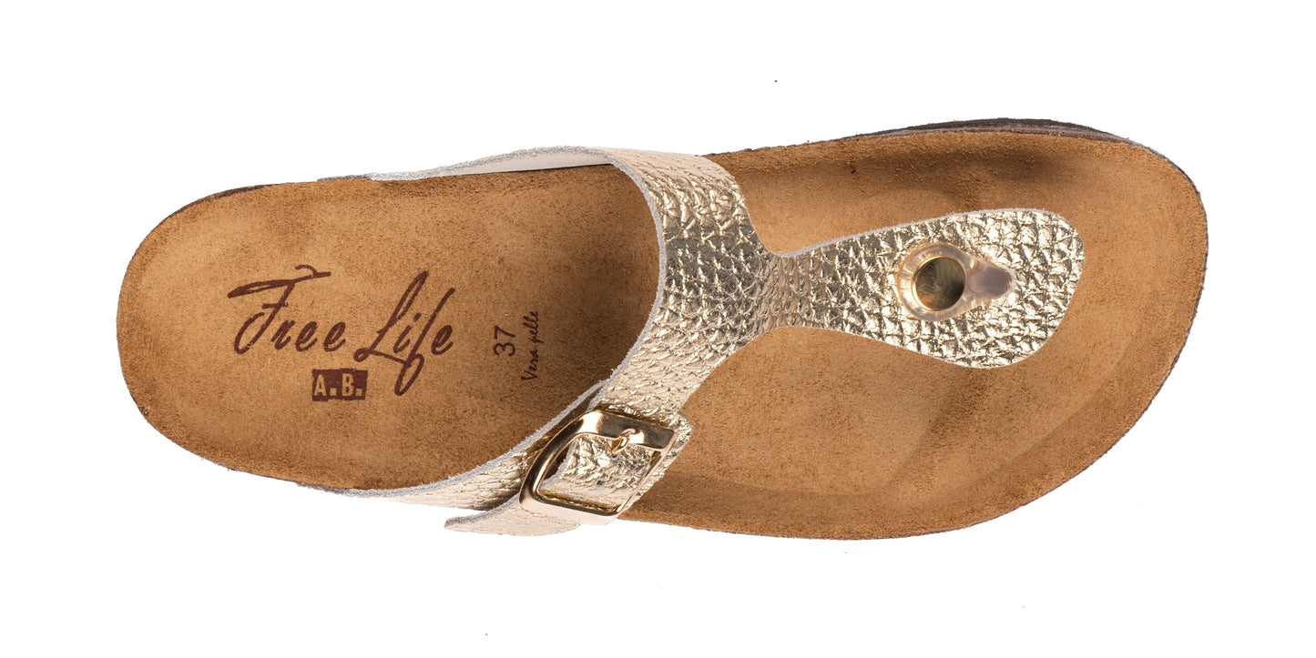 Ergonomic Leather Flip-Flops for Women