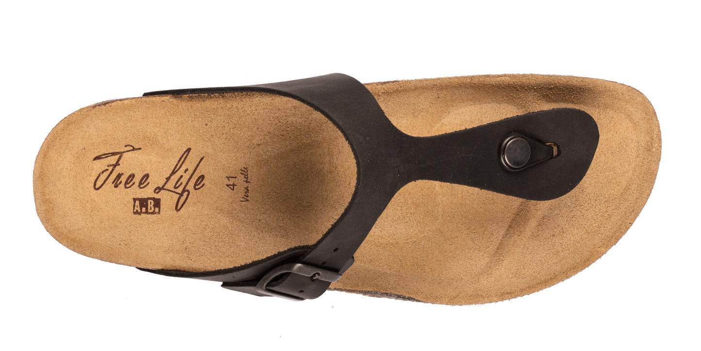 Ergonomic Leather Flip-Flops for Men