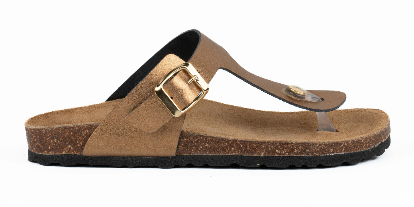 Ergonomic Leather Flip-Flops for Women