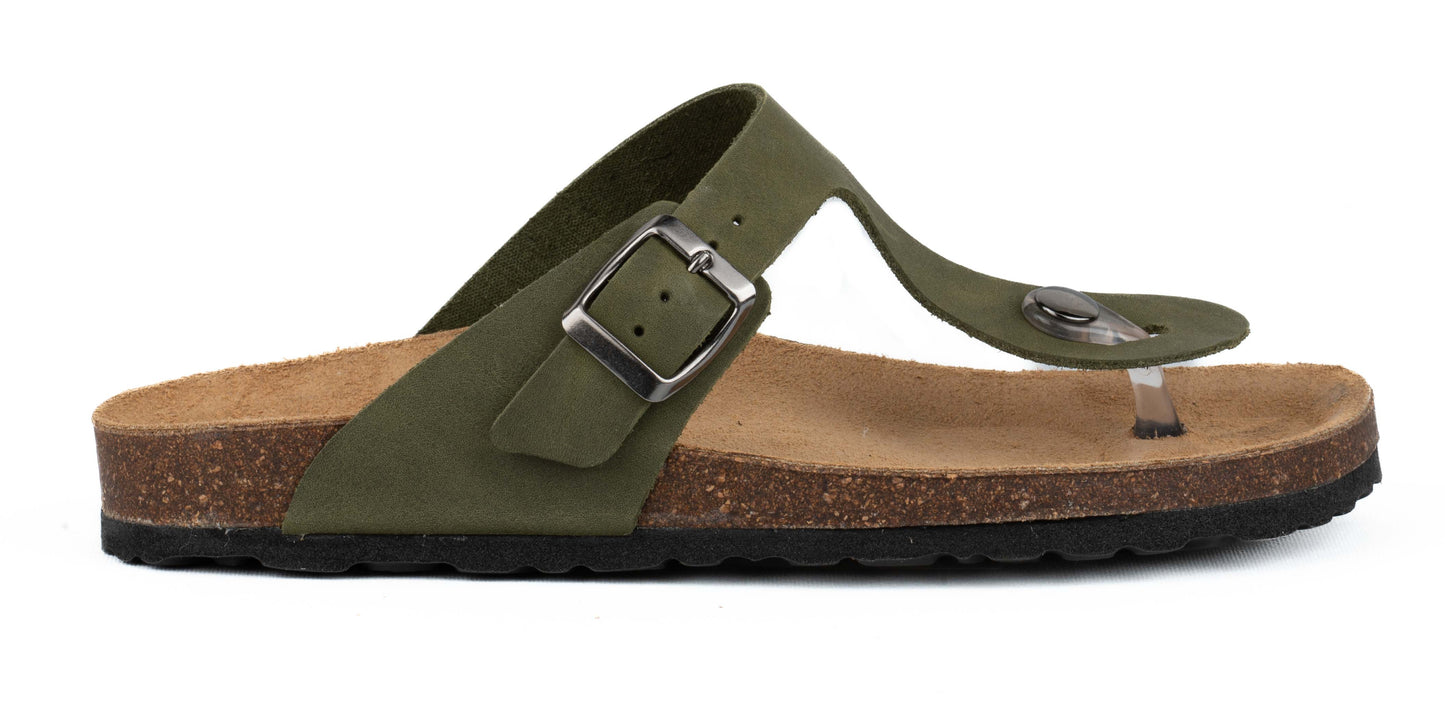 Ergonomic Leather Flip-Flops for Women