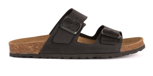 Men's Leather Double Buckle Sandals Sizes