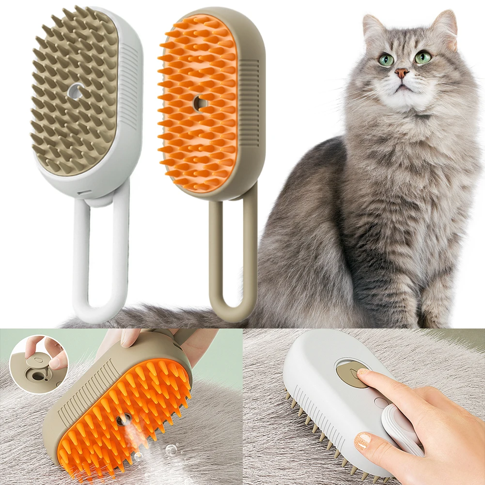 Cat & Dog Steamy Brush – Spazzola a Vapore per Pulizia Pelo Gatti e Cani