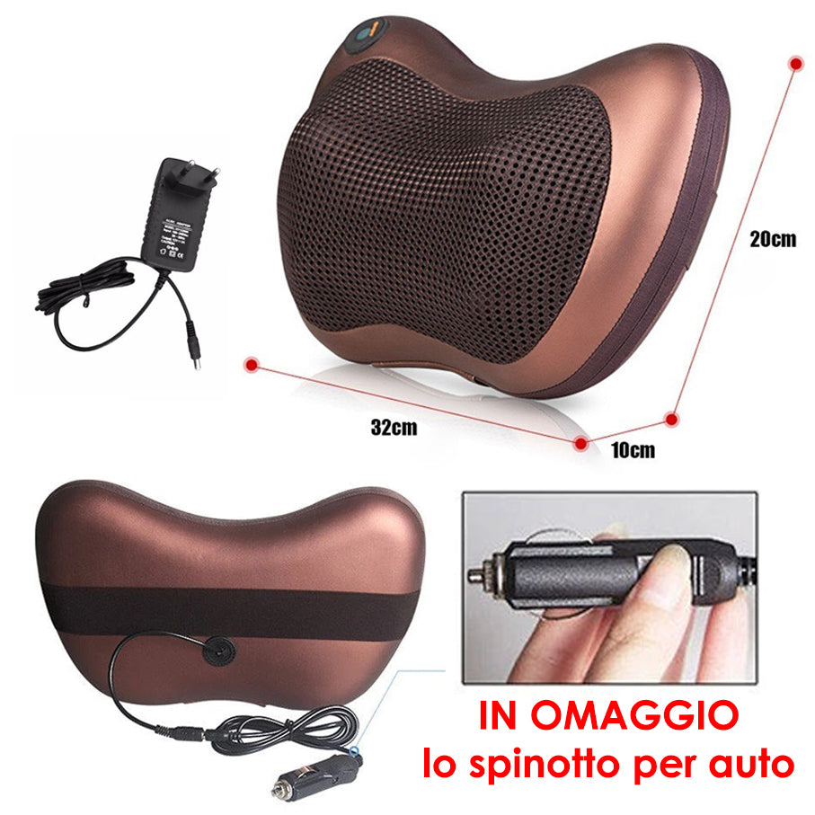 Muscle Relax – Cuscino Massaggiante Riscaldato per Collo, Spalle e Schiena