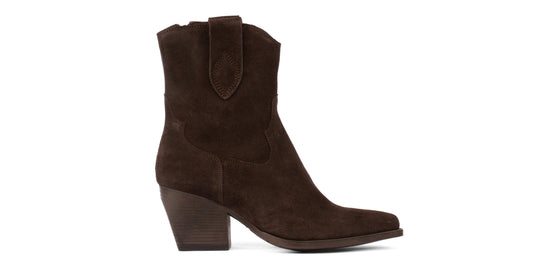 Stivaletto texano donna, scamosciato o in pieno fiore