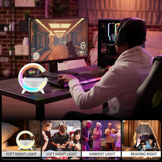 Sveglia ricarica Wireless RGB con Cassa Musica
