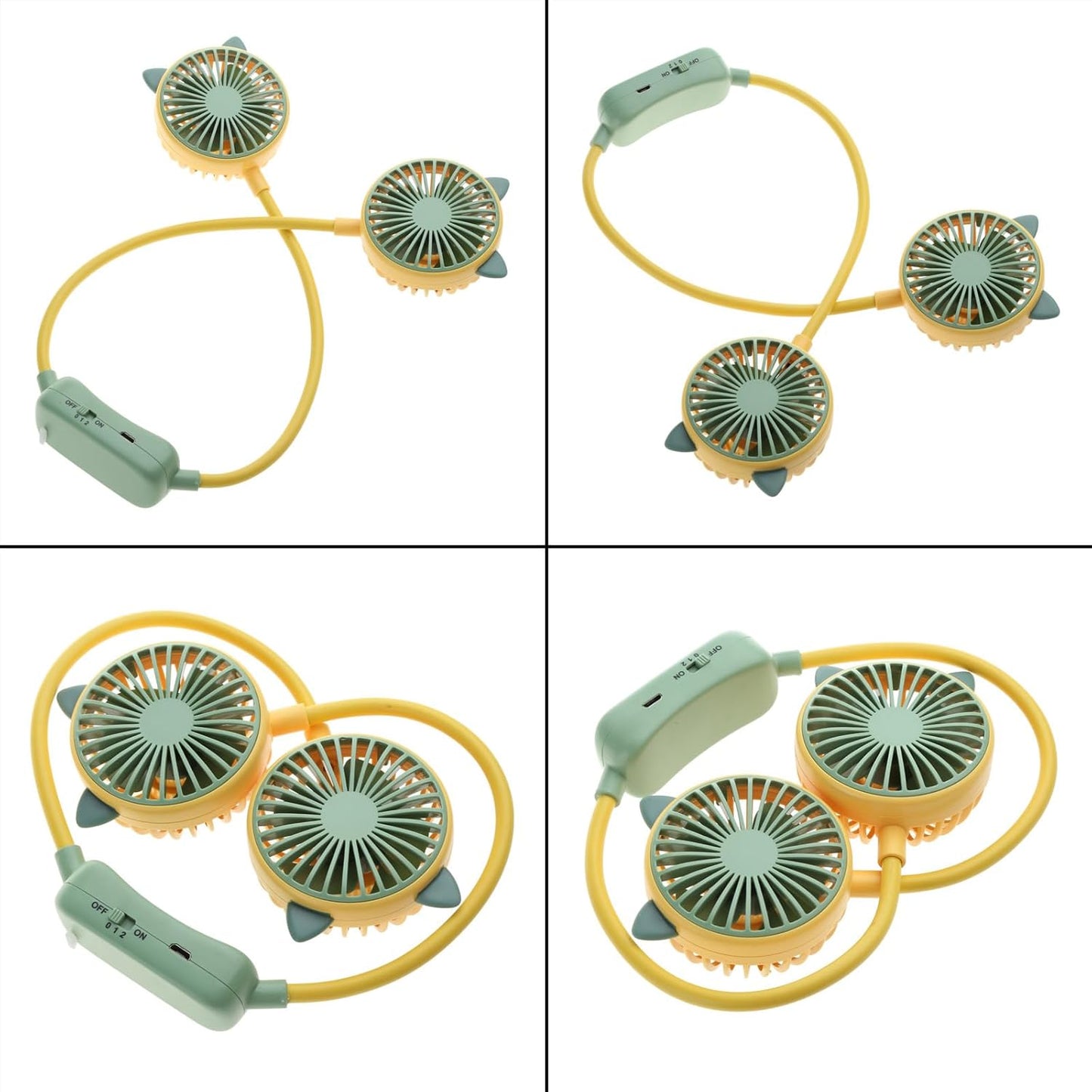 Ventilatore da Collo Regolabile Speedrop – Portatile, Ricaricabile e a Mani Libere