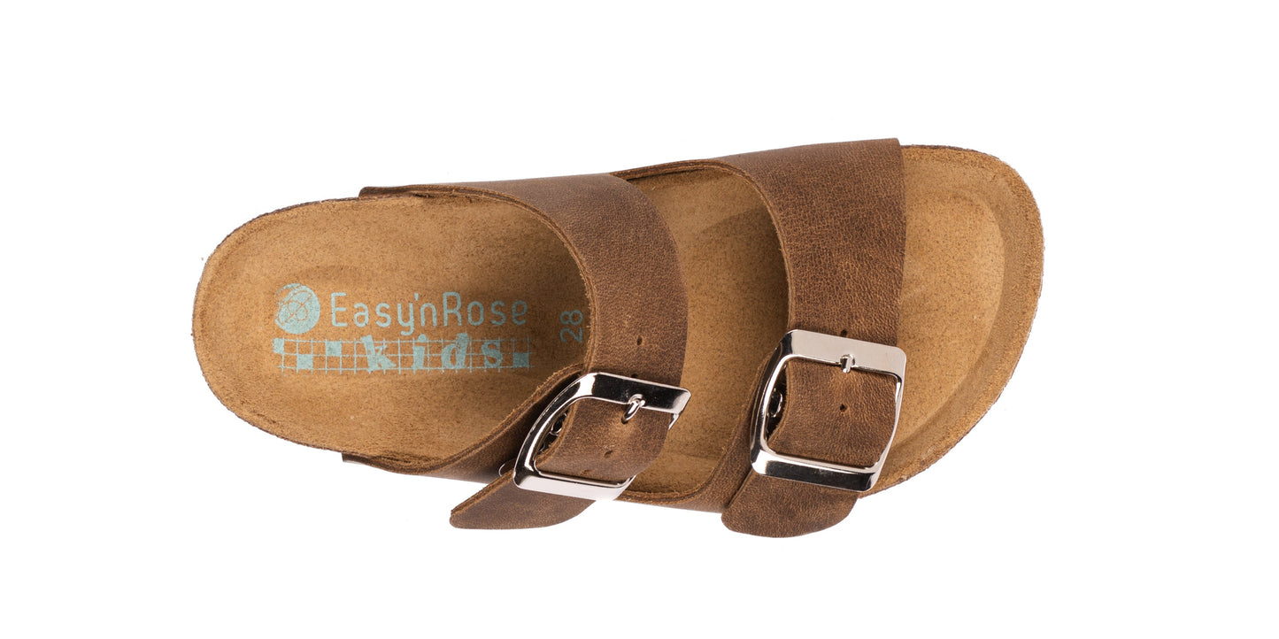 Sandali Doppia Fibbia Bambino in Pelle