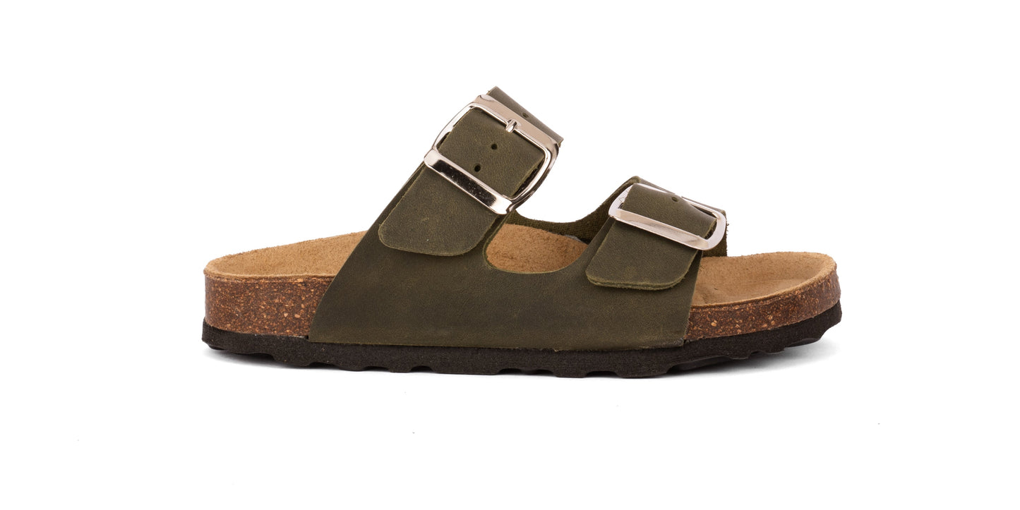 Sandali Doppia Fibbia Bambino in Pelle