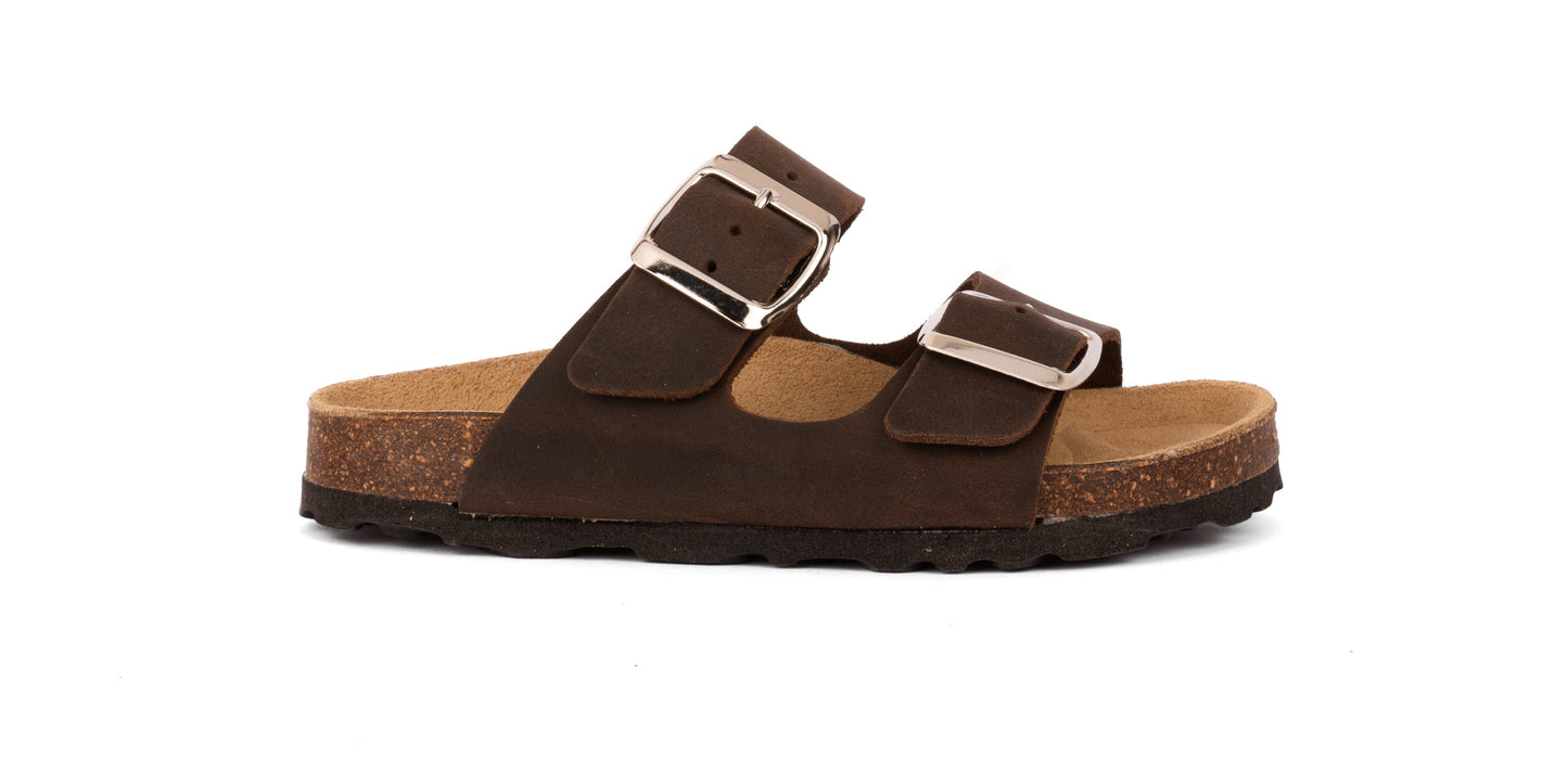 Sandali Doppia Fibbia Bambino in Pelle