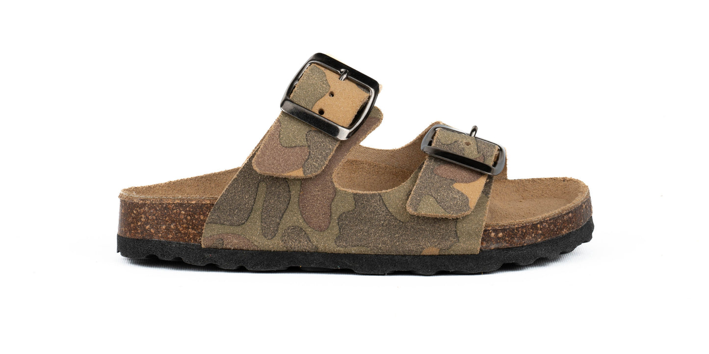 Sandali Doppia Fibbia Bambino in Pelle