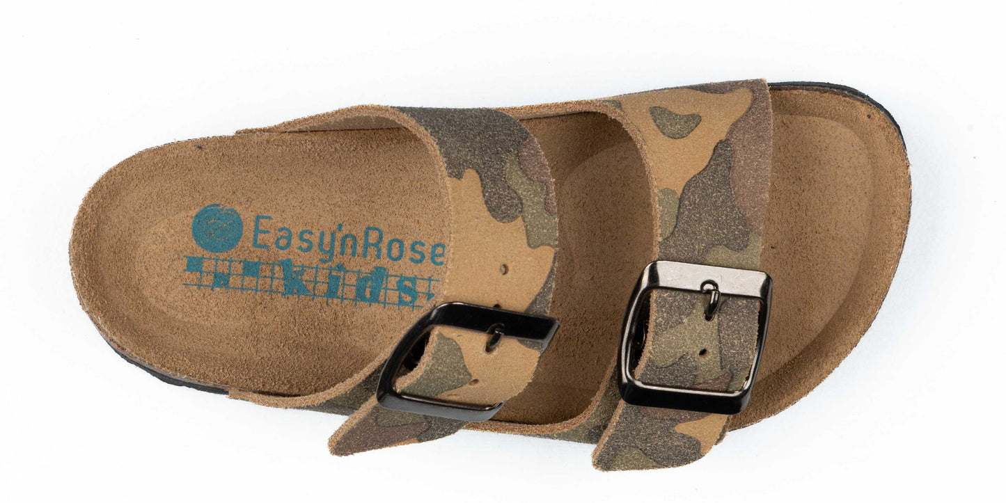 Sandali Doppia Fibbia Bambino in Pelle