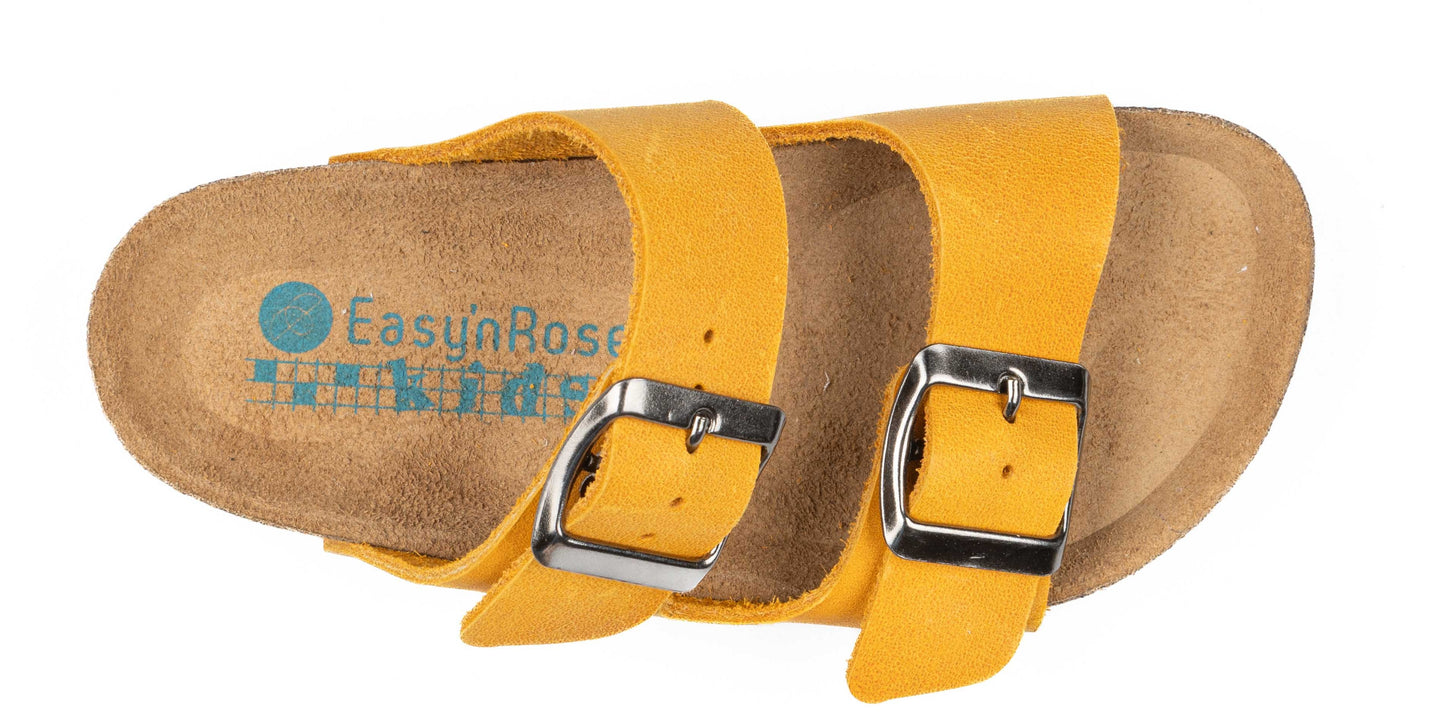 Sandali Doppia Fibbia Bambino in Pelle