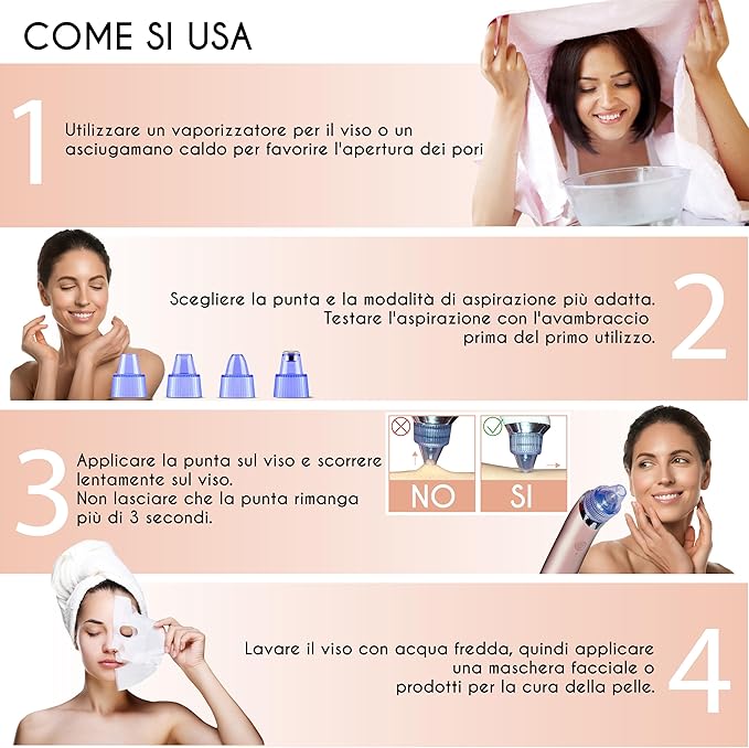 Aspiratore Punti Neri – Pulizia Viso Professionale a Casa