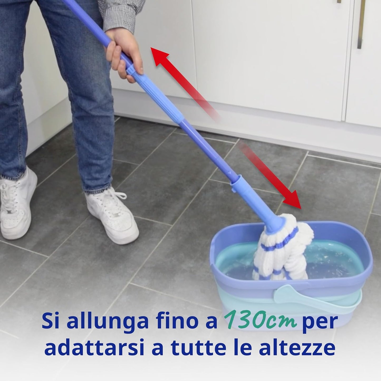 Mocio Magico 2.0 con Strizzatura Facile – Pulizia Rapida e Profonda
