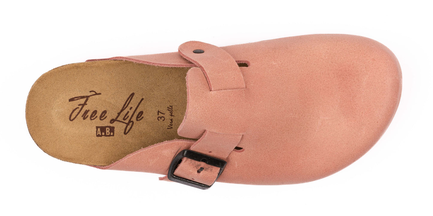 Sabot clog donna in pelle