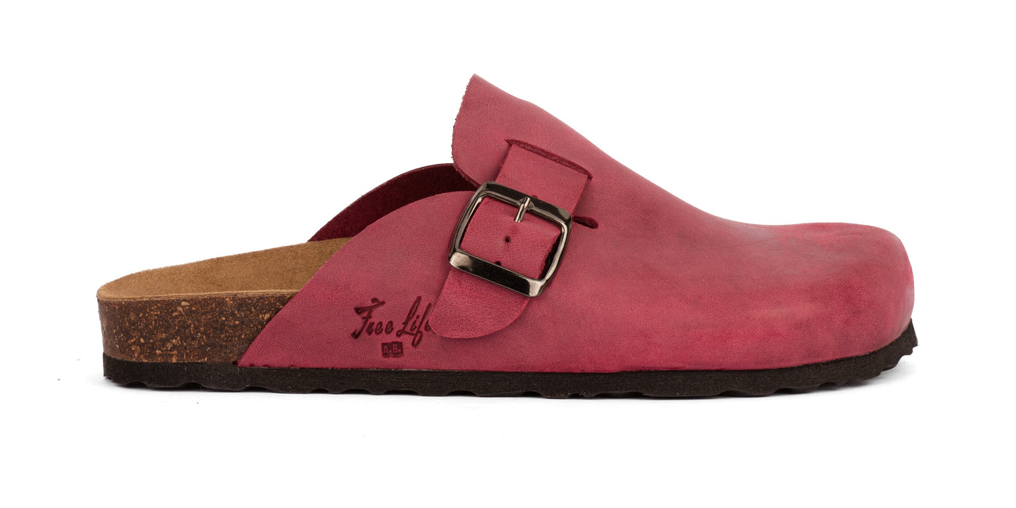Sabot clog donna in pelle