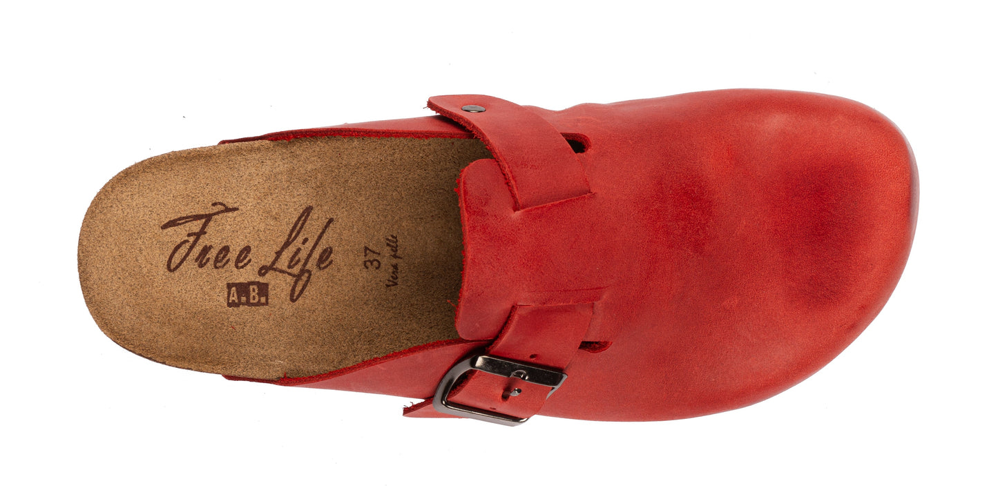 Sabot clog donna in pelle