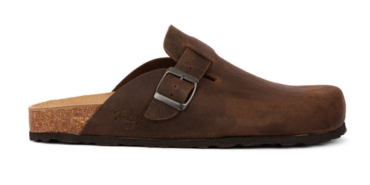 Sabot clog uomo in pelle