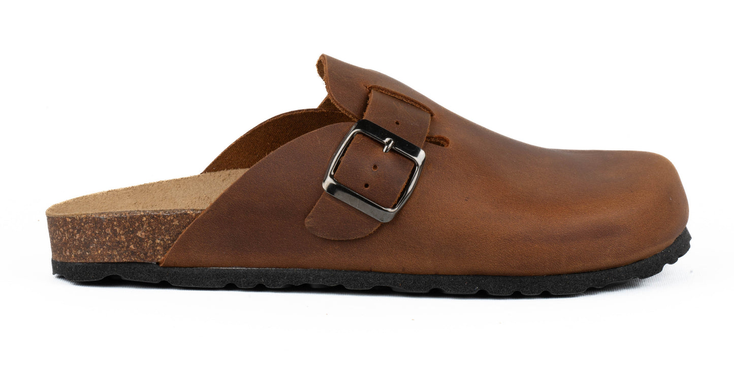 Sabot clog donna in pelle