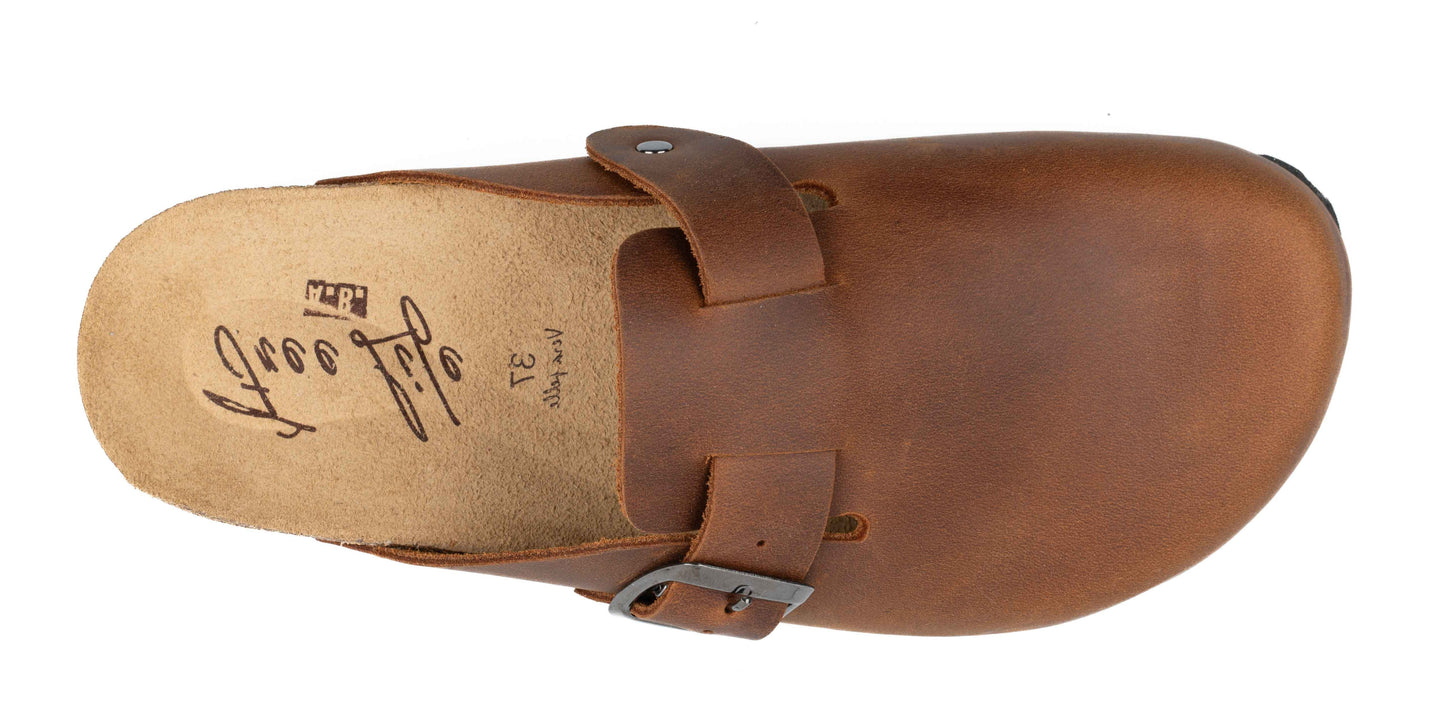 Sabot clog donna in pelle