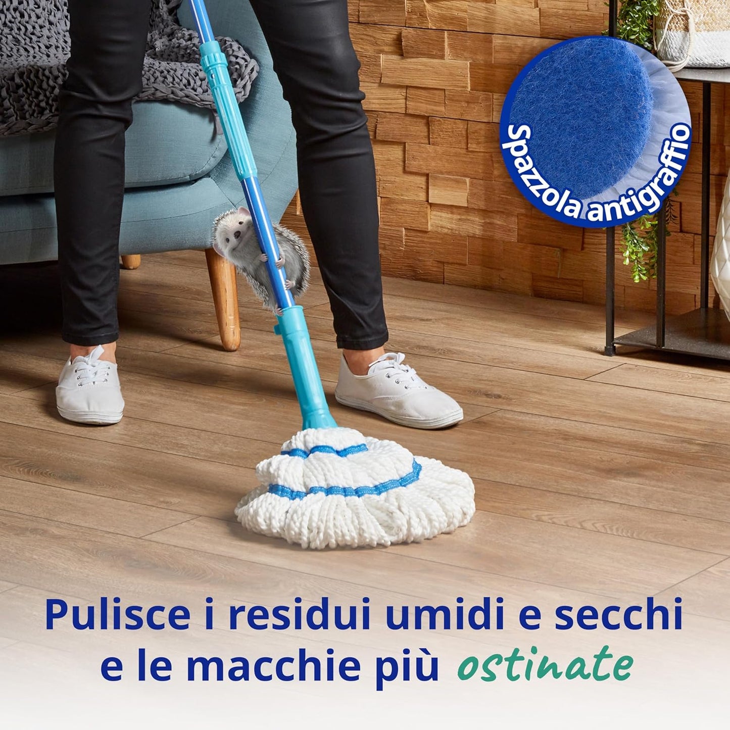 Mocio Magico 2.0 con Strizzatura Facile – Pulizia Rapida e Profonda