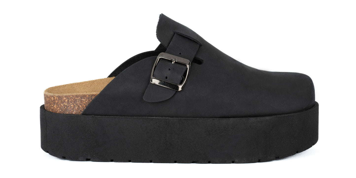 Sabot clog donna con zeppa