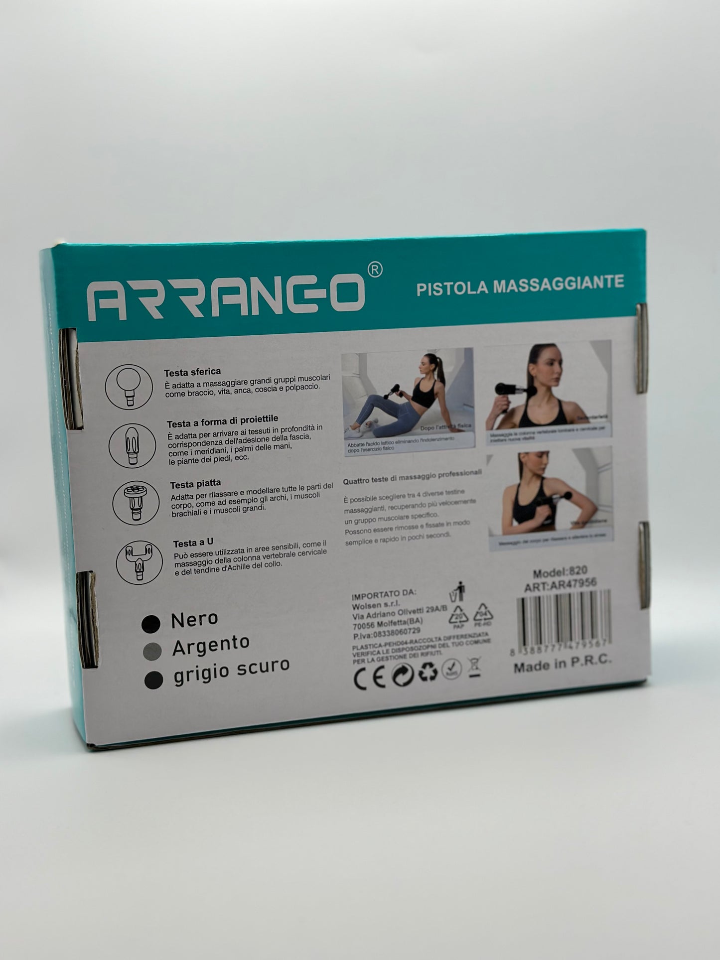 Power Gun pistola massaggiante a percussione per dolori muscolari