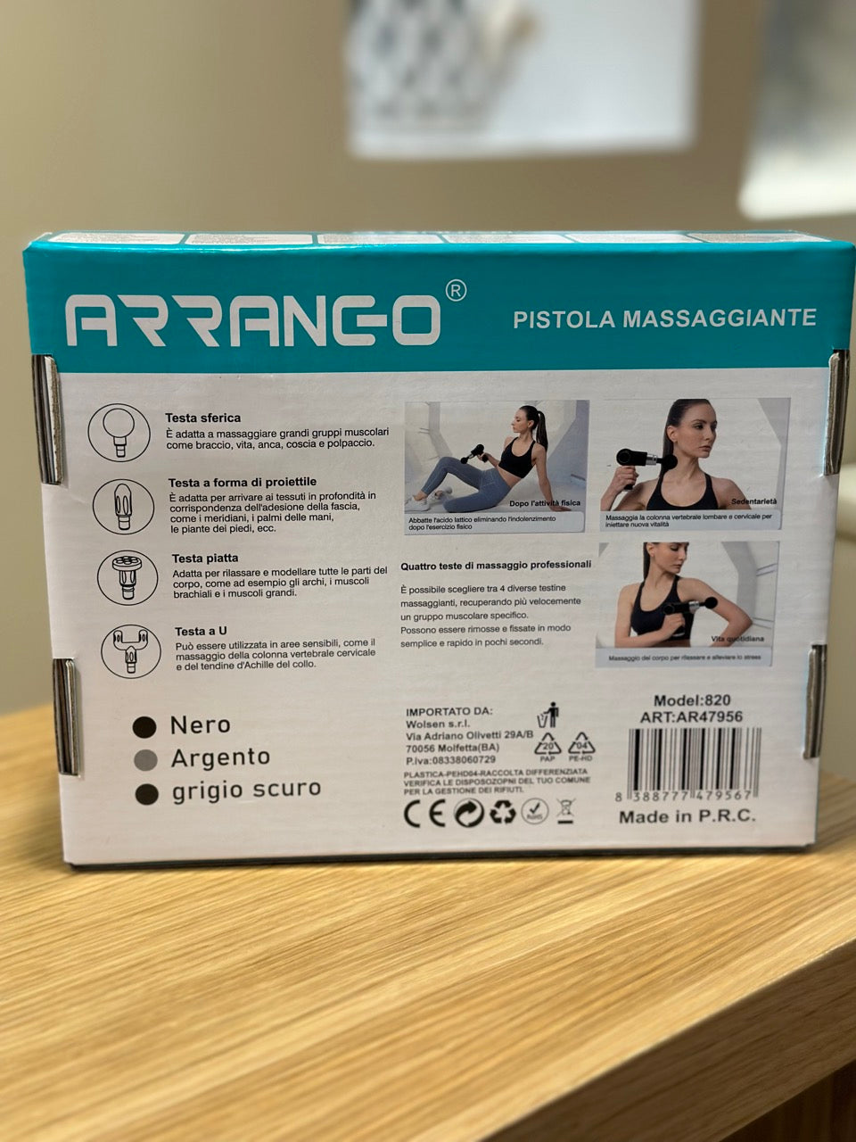 Power Gun pistola massaggiante a percussione per dolori muscolari