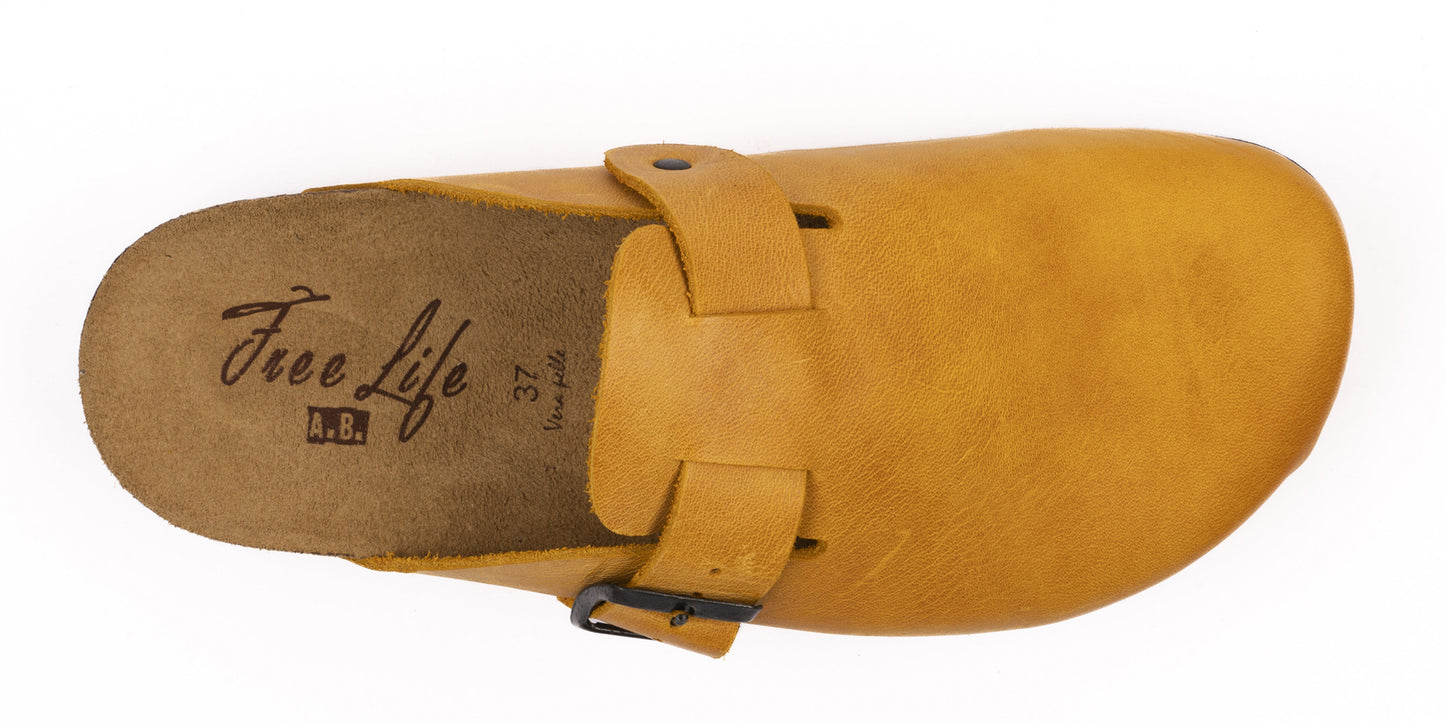 Sabot clog donna in pelle