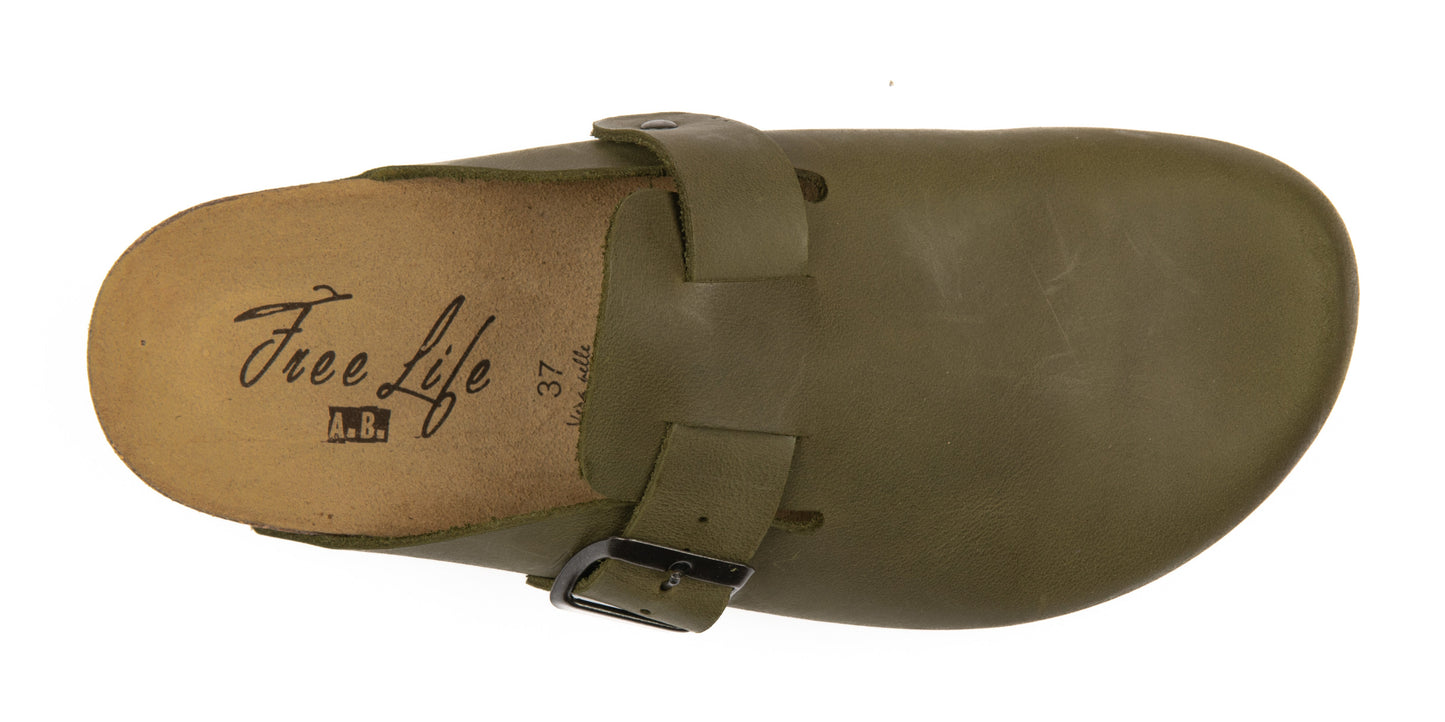 Sabot clog uomo in pelle