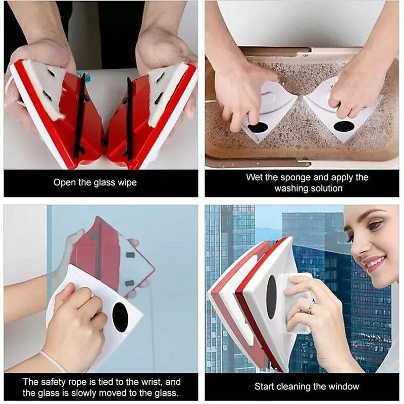 Lava Vetri Magnetico – Spazzola Magnetica per Finestre Wash Home Magnet